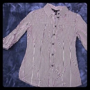 Black and white blouse